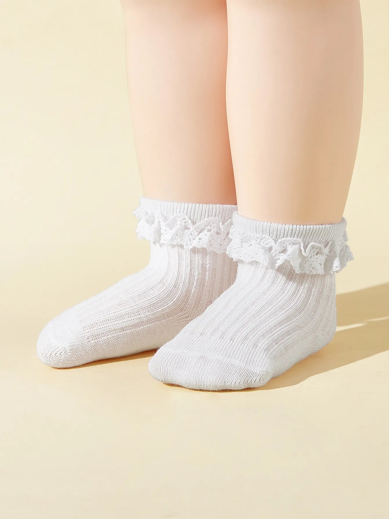 Lacy Ruffle Baby Tube Socks (6-Pack)