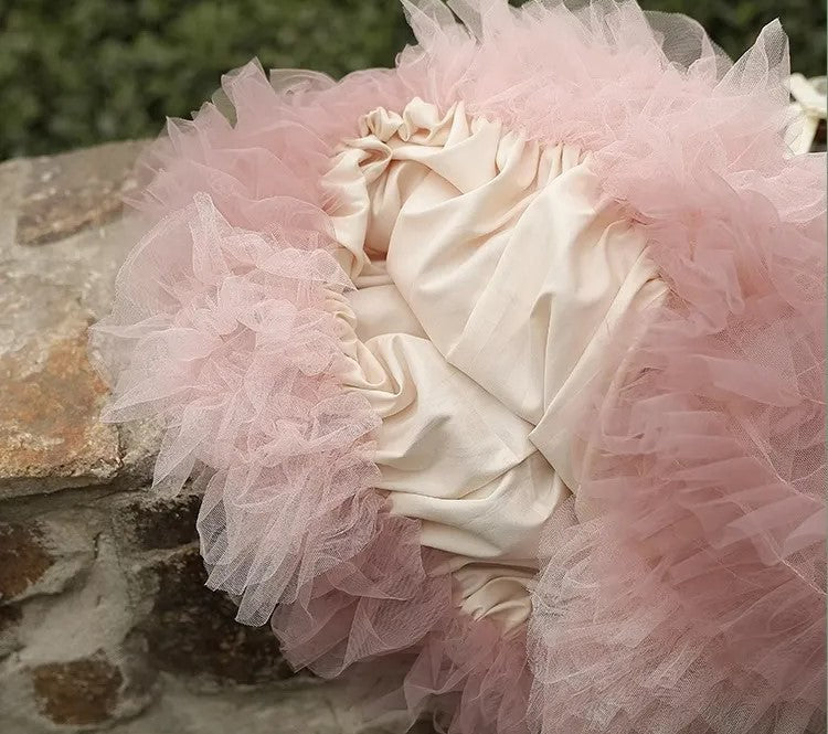Rose Blossom Tulle Princess Gown