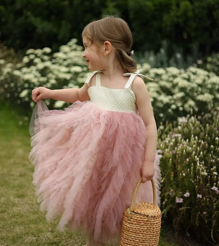 Rose Blossom Tulle Princess Gown