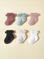 Lacy Ruffle Baby Tube Socks (6-Pack)